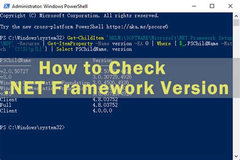 How to Check the .NET Framework Version on .
